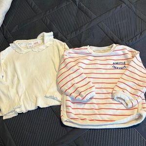 Zara - bundle of 2 long sleeve shirts